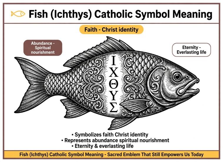 Fish (Ichthys) Catholic Symbol Meaning