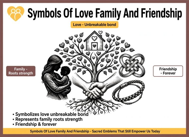 Symbols Of Love, Family, And Friendship