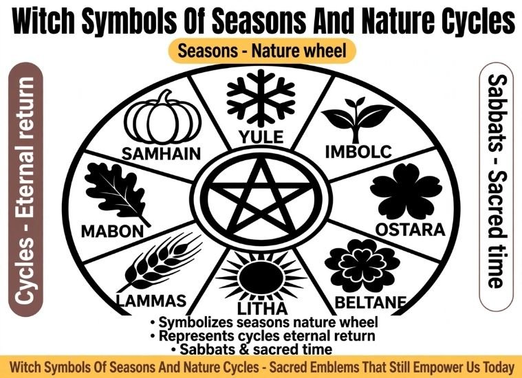 Witch Symbols Of Seasons And Nature Cycles