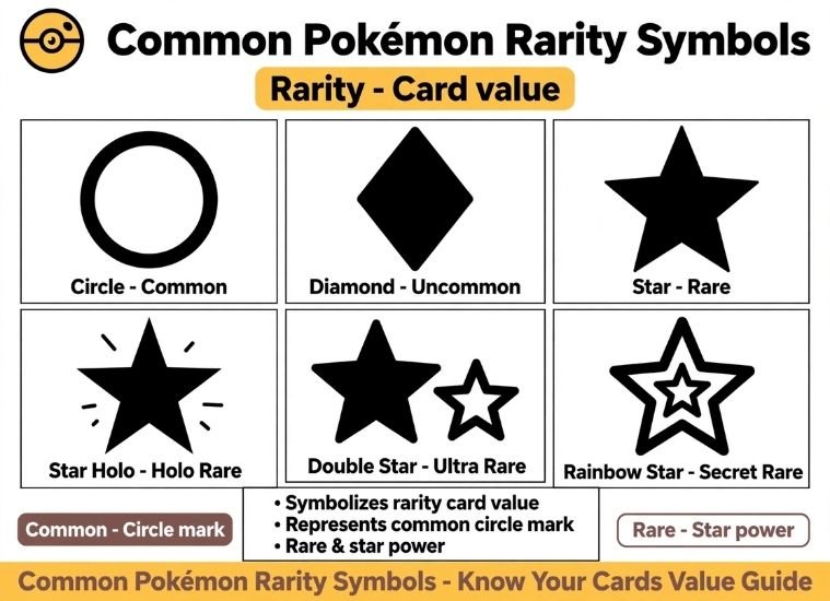 Common Pokémon Rarity Symbols