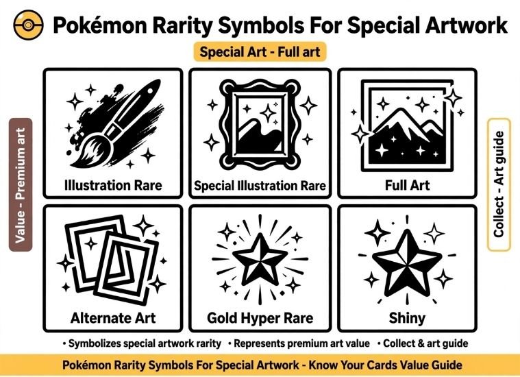 Pokémon Rarity Symbols For Special Artwork