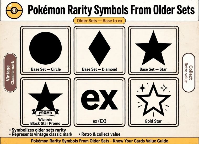 Pokémon Rarity Symbols From Older Sets