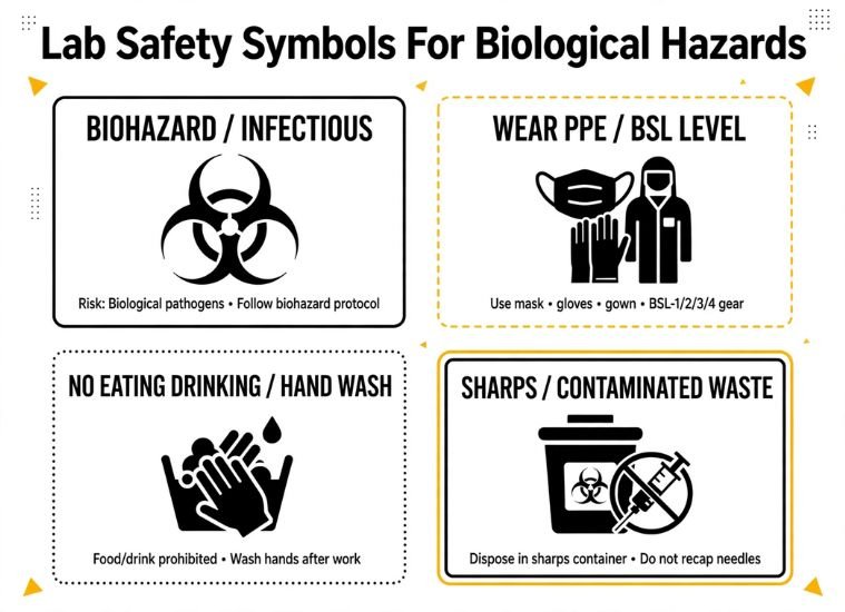 Lab Safety Symbols For Biological Hazards