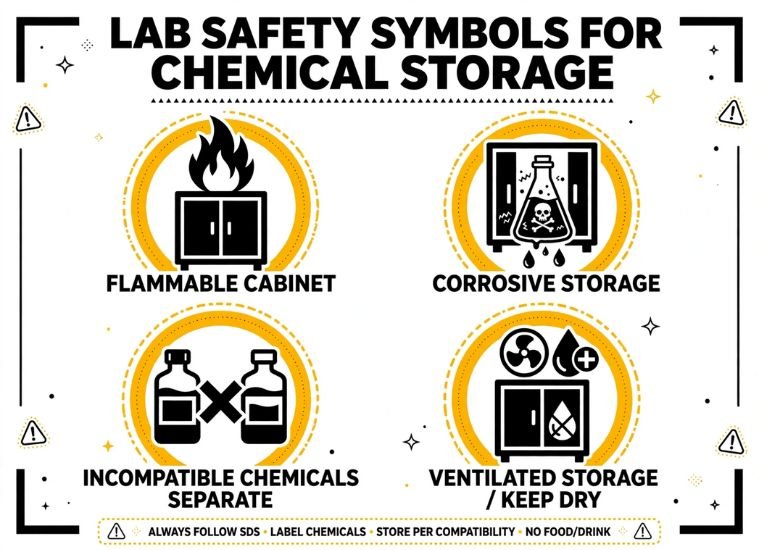 Lab Safety Symbols For Chemical Storage