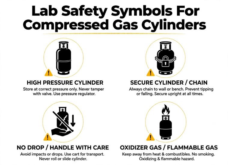 Lab Safety Symbols For Compressed Gas Cylinders