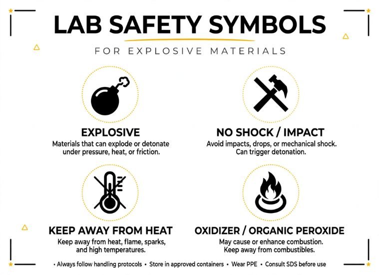 Lab Safety Symbols For Explosive Materials