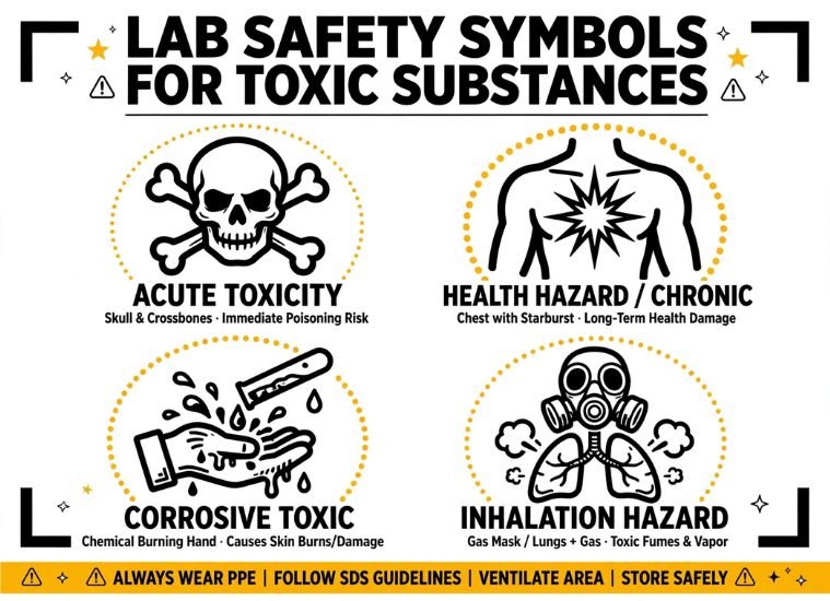 Lab Safety Symbols For Toxic Substances