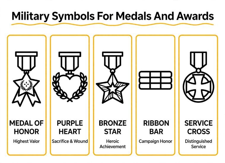 Military Symbols For Medals And Awards