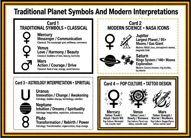 Traditional Planet Symbols And Modern Interpretations